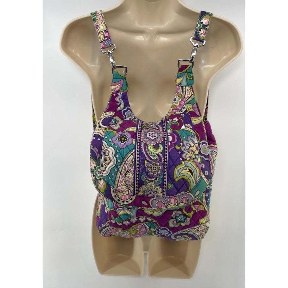 Vera Bradley Backpack‎ Heather Paisley Purple Pink Green Floral Boho 13x12